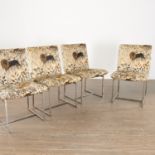 (4) Milo Baughman (attrib.) dining chairs