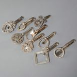 (9) Spanish Colonial chatelaine or belt hooks