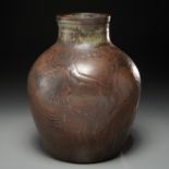 Ebbe Sadolin, large and unique stoneware urn