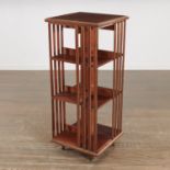 Victorian brass mounted revolving bookcase