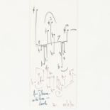 Earle Brown, musical notation, signed