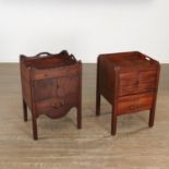 (2) George III mahogany bedside commodes