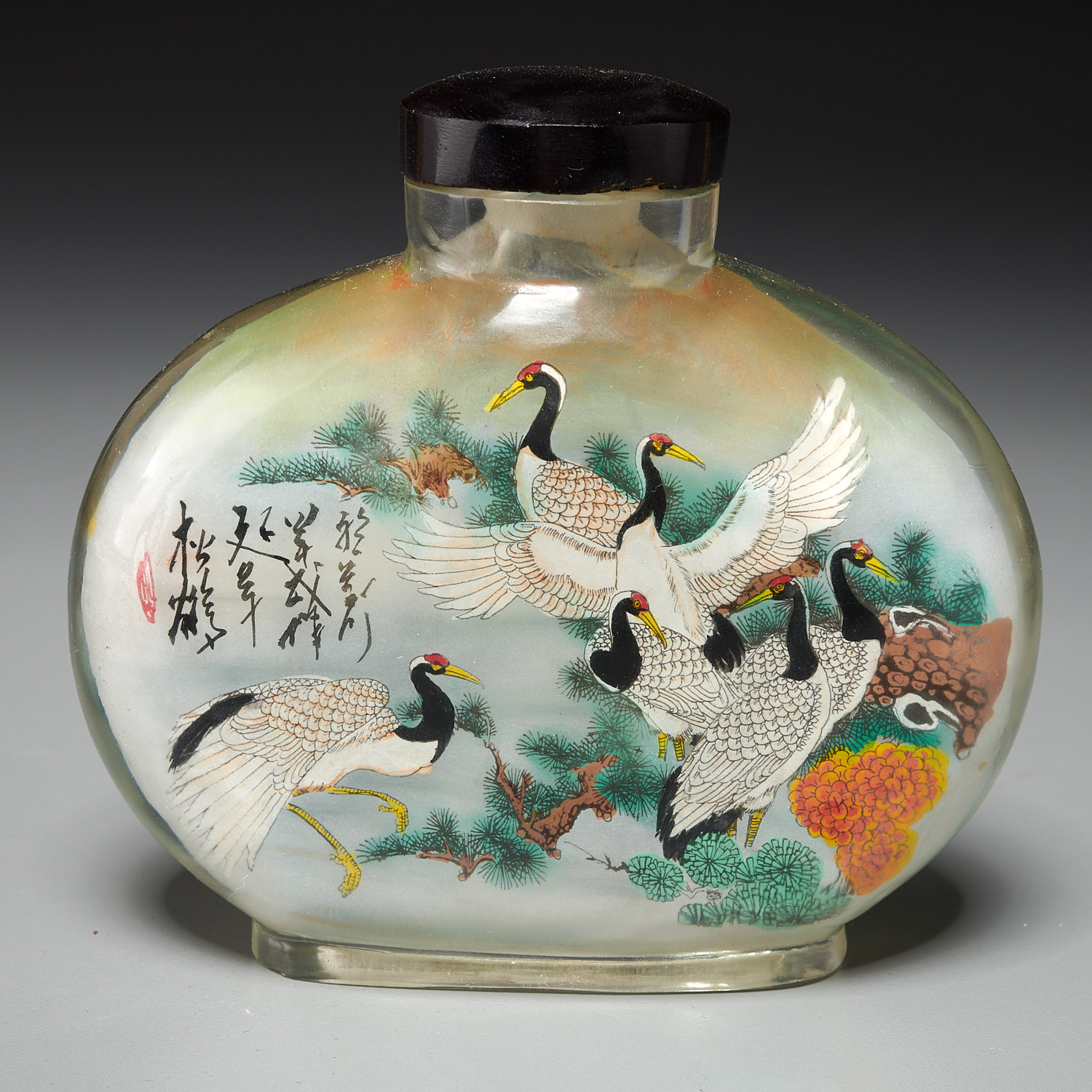 (3) Chinese inside painted snuff bottles - Image 6 of 10