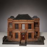 Antique architectural model of a manor house