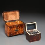 (2) Regency hinged tea caddies