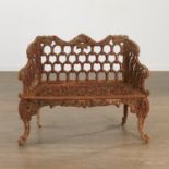 Victorian cast iron garden bench