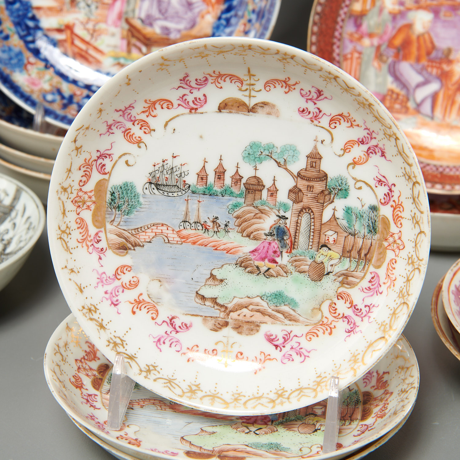 (14) Chinese Export famille rose dishes - Image 4 of 8