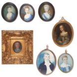 Nice collection European portrait miniatures