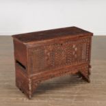 Spanish Baroque carved walnut coffer