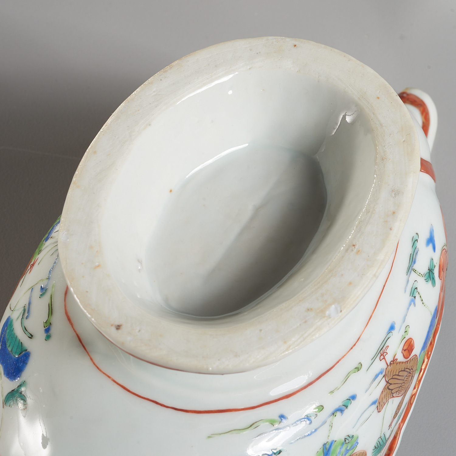 Pair Chinese Export porcelain sauceboats - Image 7 of 7