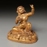 Nice Sino-Tibetan figure of Mahasiddha Virupa