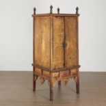 Antique Thai lacquer scripture cabinet