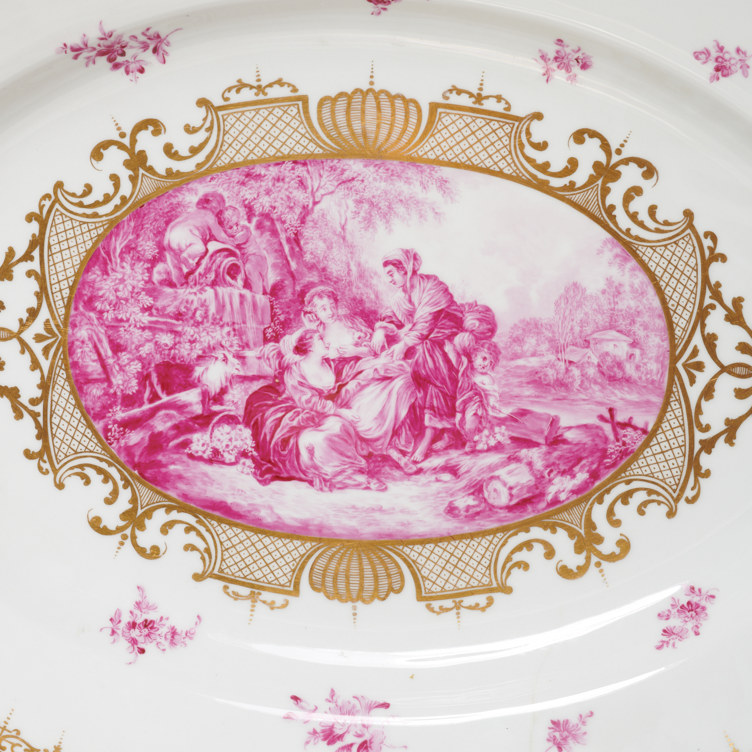 (3) 18th c. Ludwigsburg serving pieces - Image 4 of 10