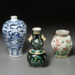 (3) antique Chinese porcelain vases
