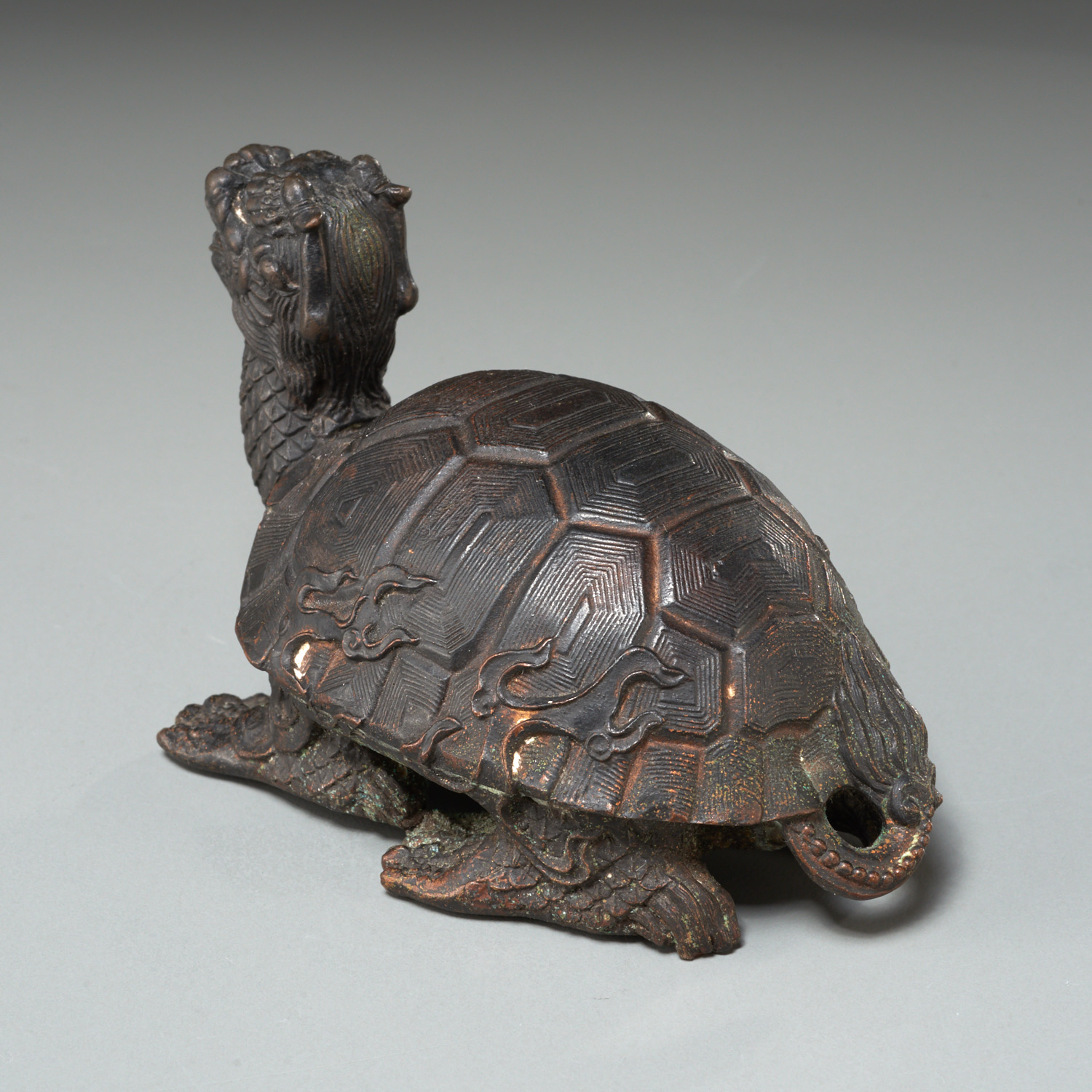 Chinese bronze Dragon-Turtle - Image 3 of 7