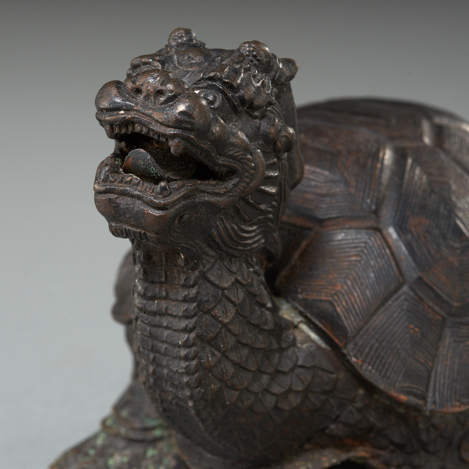 Chinese bronze Dragon-Turtle - Image 4 of 7