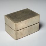 Chinese paktong ink box with inscription