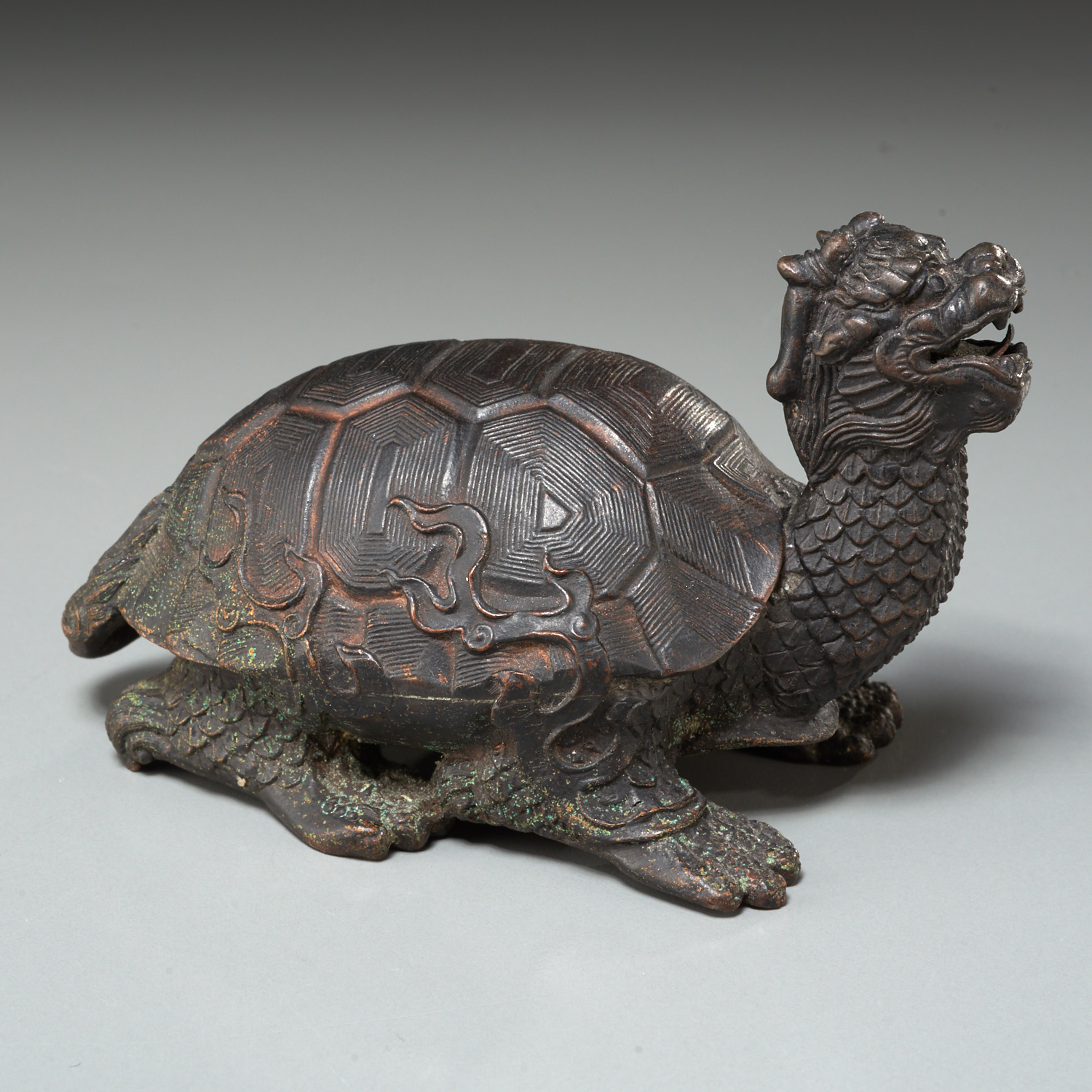 Chinese bronze Dragon-Turtle - Image 2 of 7