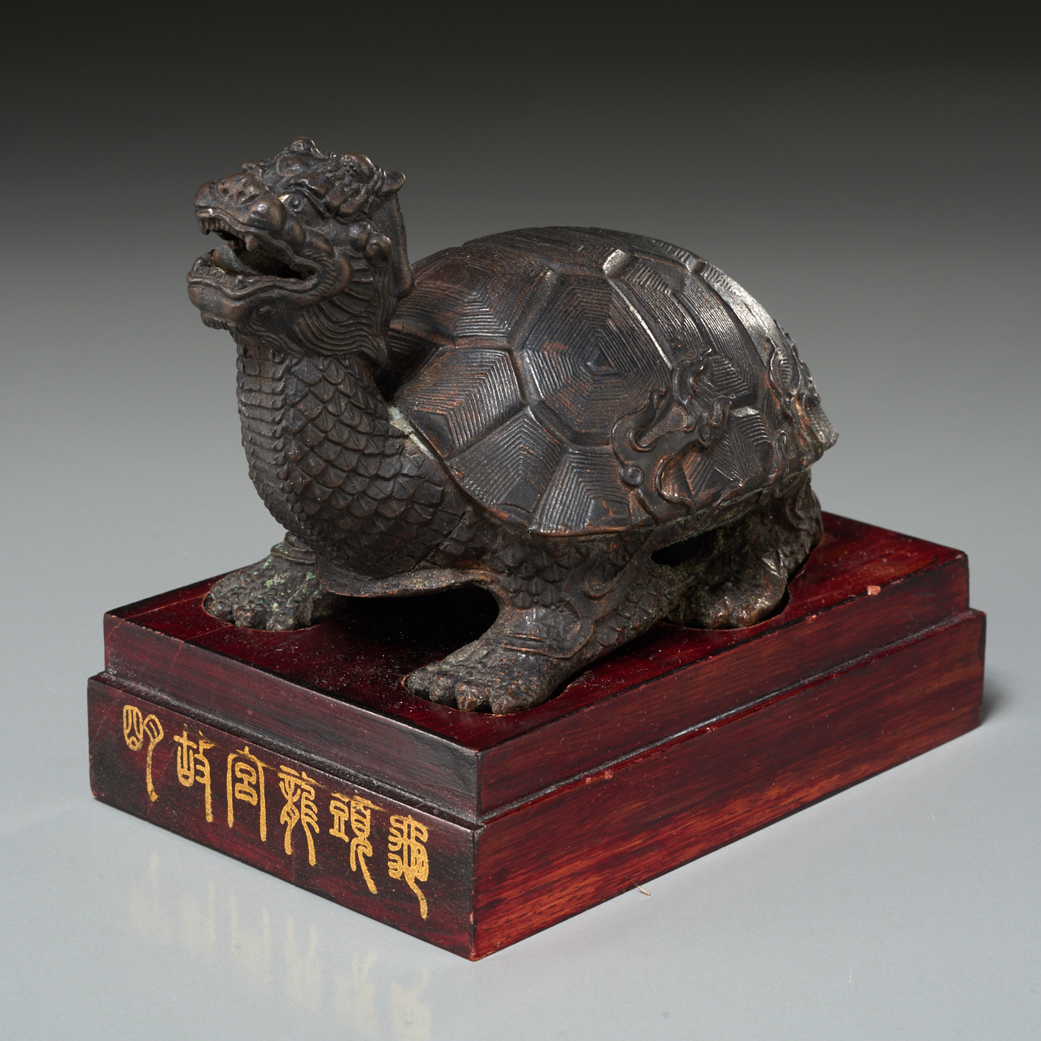 Chinese bronze Dragon-Turtle