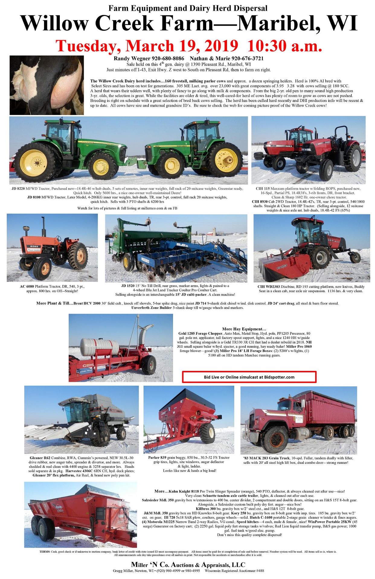 CLICK HERE FOR PREVIEW - Complete Dairy Herd & Farm Equipment Dispersal