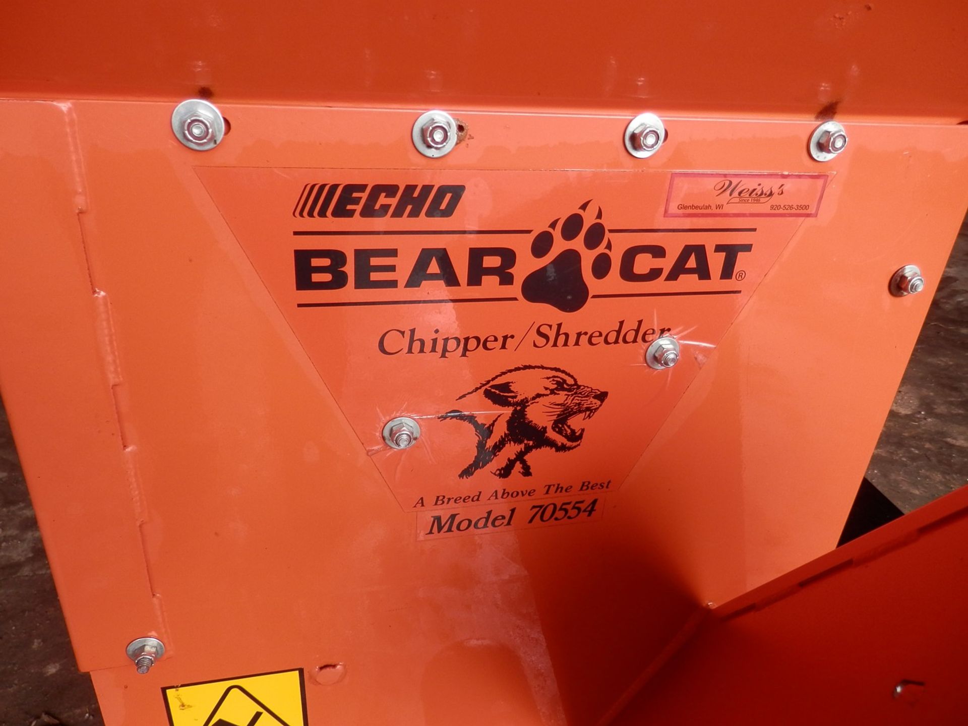 ECHO BEAR CAT 70554 CHIPPER/SHREDDER - Image 2 of 4