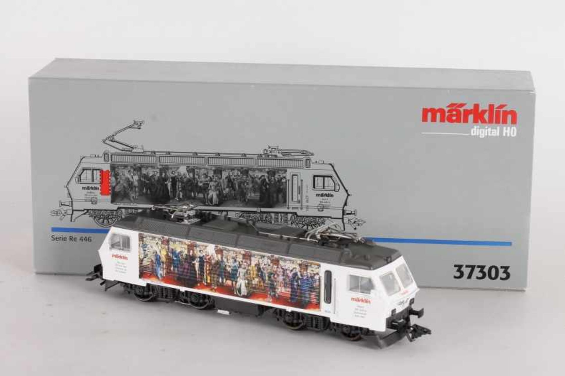 Märklin 37303, "Happy Birthday Lok', Elektrolok "Re 446 447-5" der SOBMärklin 37303, 'Happy Birthday