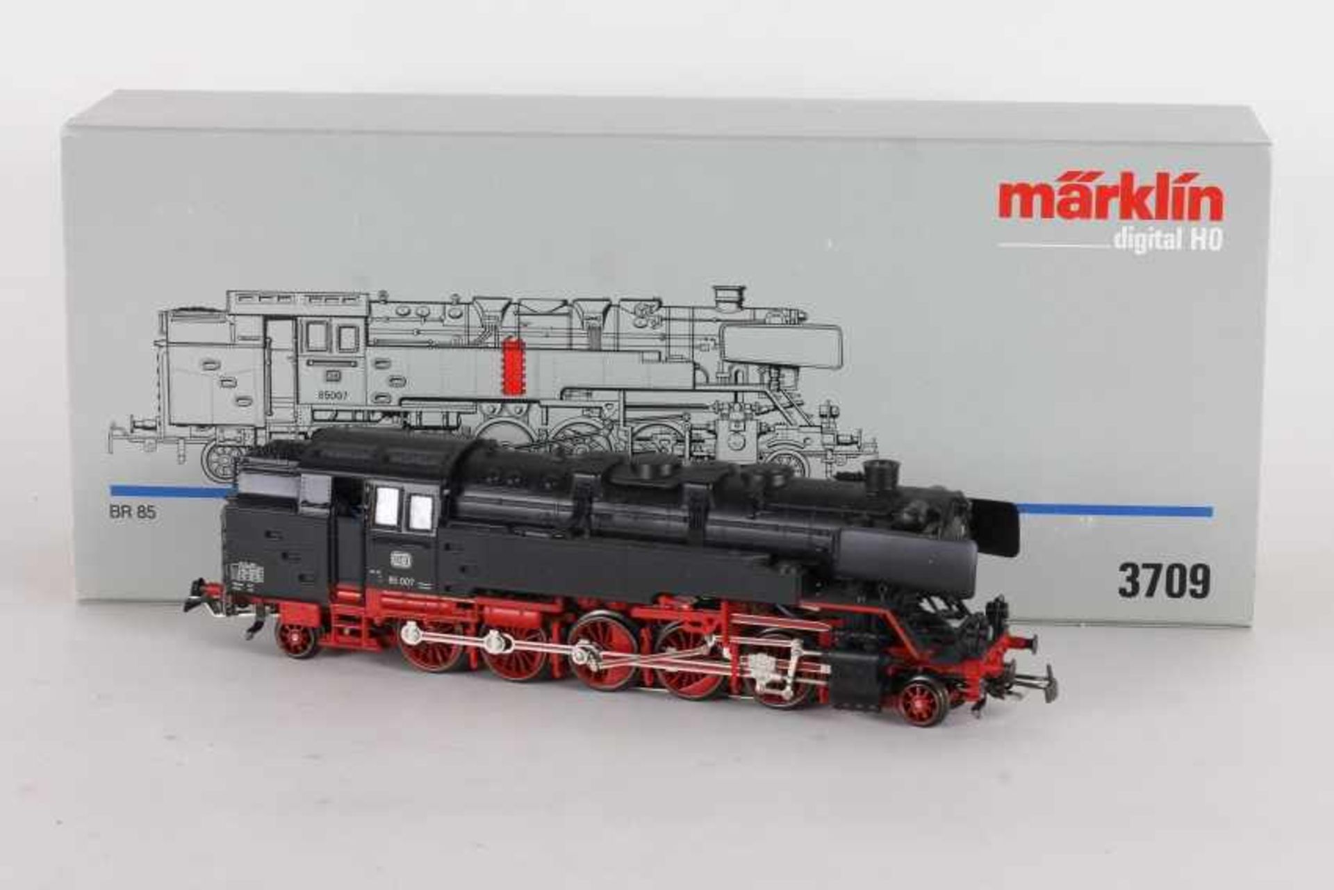 Märklin 3709, Tenderlok "85 007" der DBMärklin 3709, Tenderlok "85 007" der DB, Räder geschwärzt,