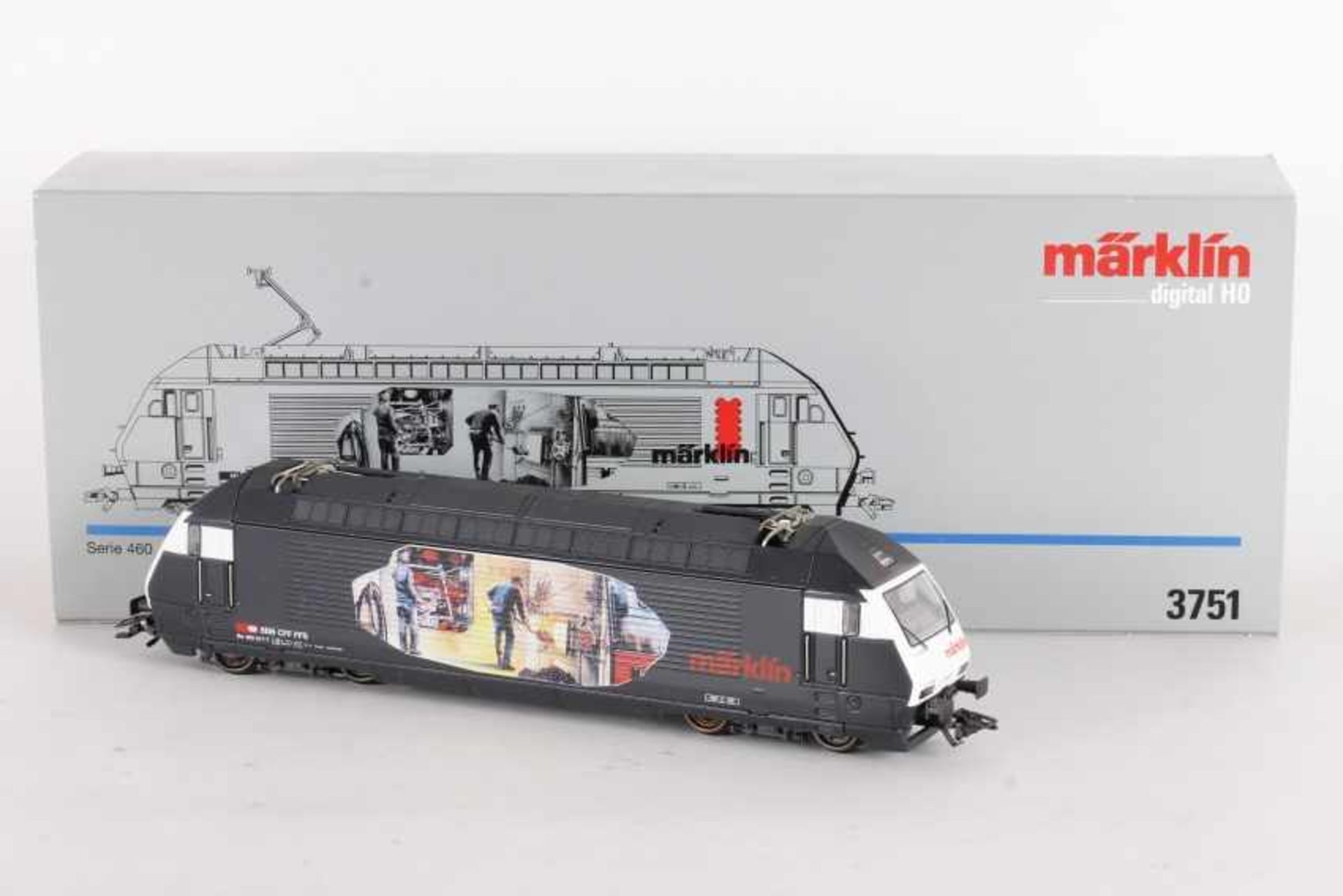 Märklin 3751, 'Heizerlok', Elektrolok "Re 460 017-7" der SBBMärklin 3751, 'Heizerlok', Elektrolok "