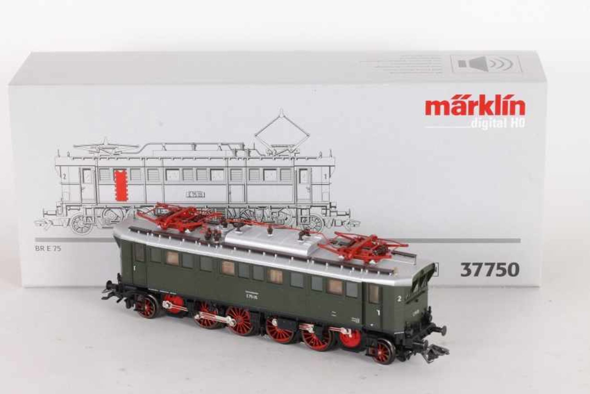 Märklin 37750, Elektrolok "E 75 05" der BundesbahnMärklin 37750, Elektrolok "E 75 05" der