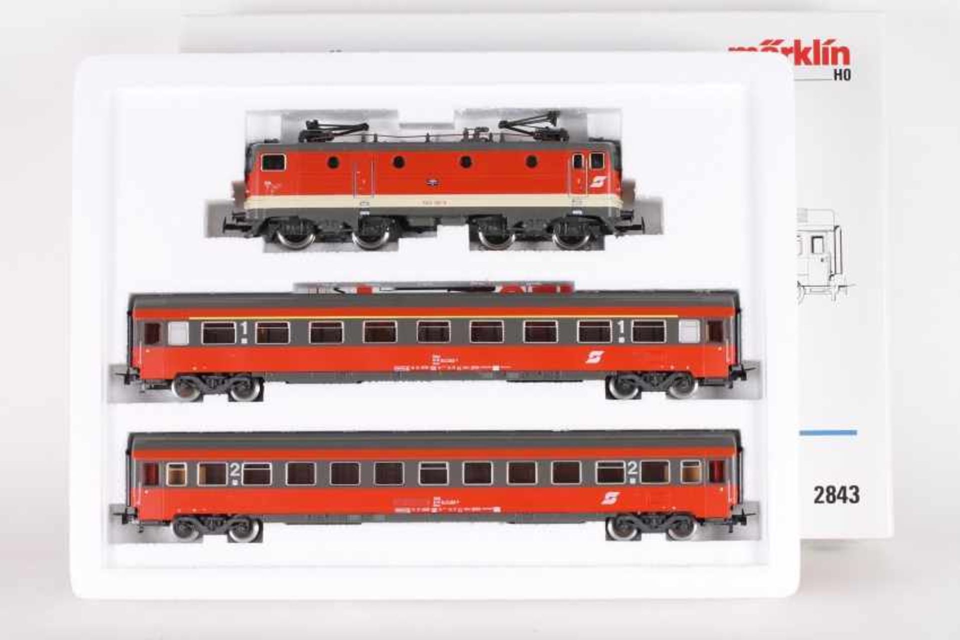 Märklin 2843, Schnellzug der ÖBBMärklin 2843, Schnellzug der ÖBB, Elektrolok "1043 010-6", zwei