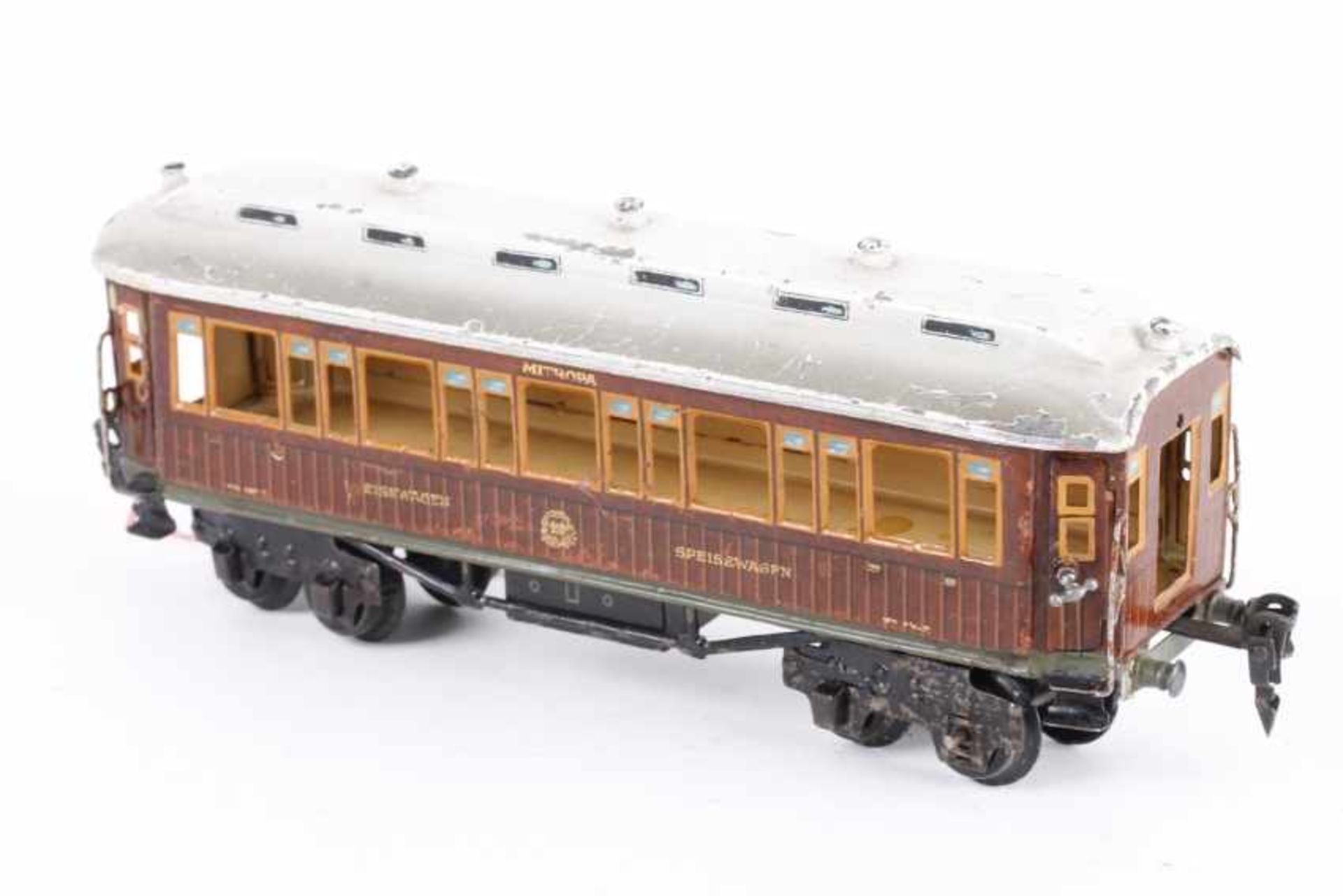 Märklin Speisewagen 1932Märklin Speisewagen 1932, kräftige Alters- und Gebrauchsspuren