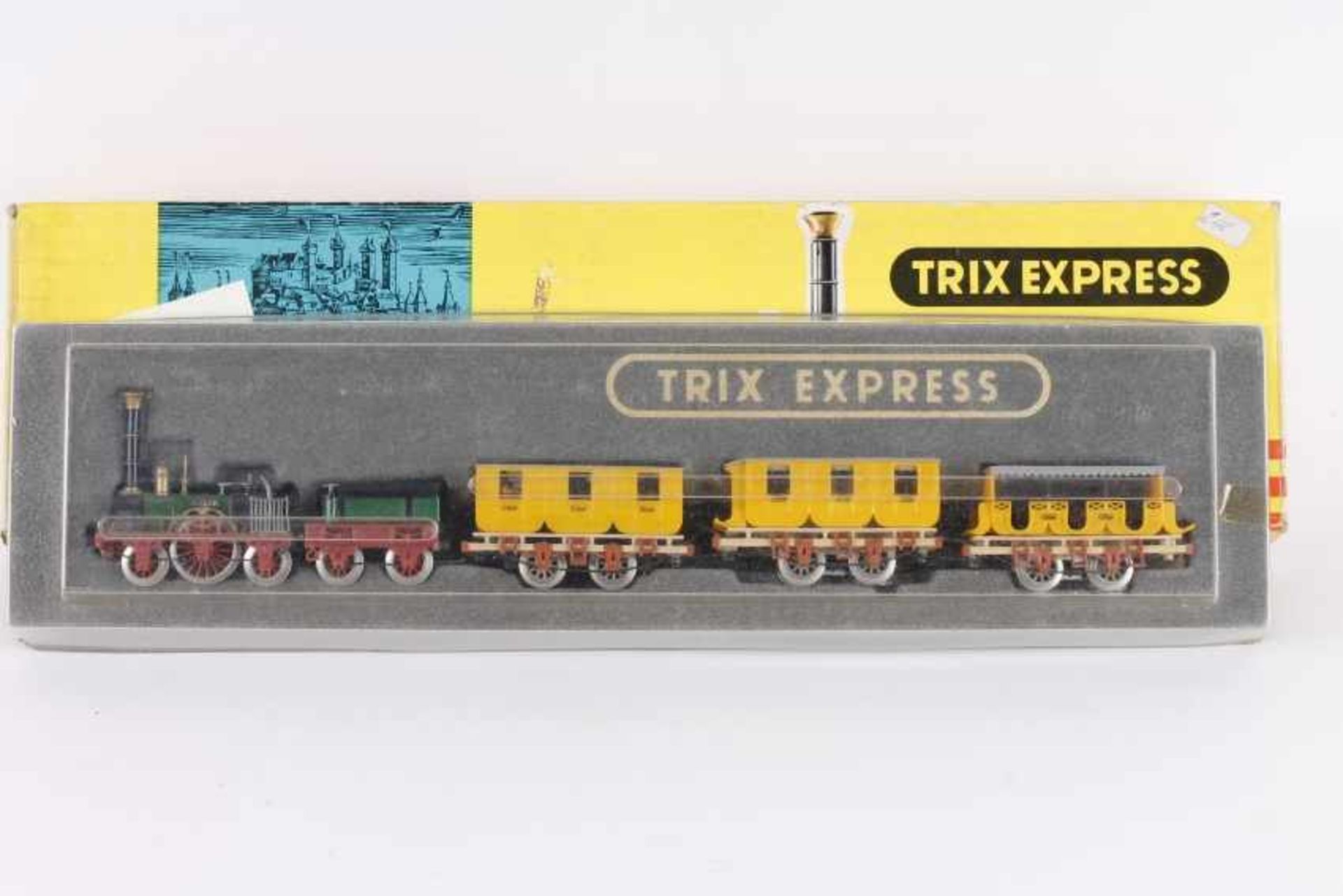 Trix Express 1530, "Der ADLER"Trix Express 1530, "Der ADLER", Dampflok, Tender, drei gelbe Wagen,