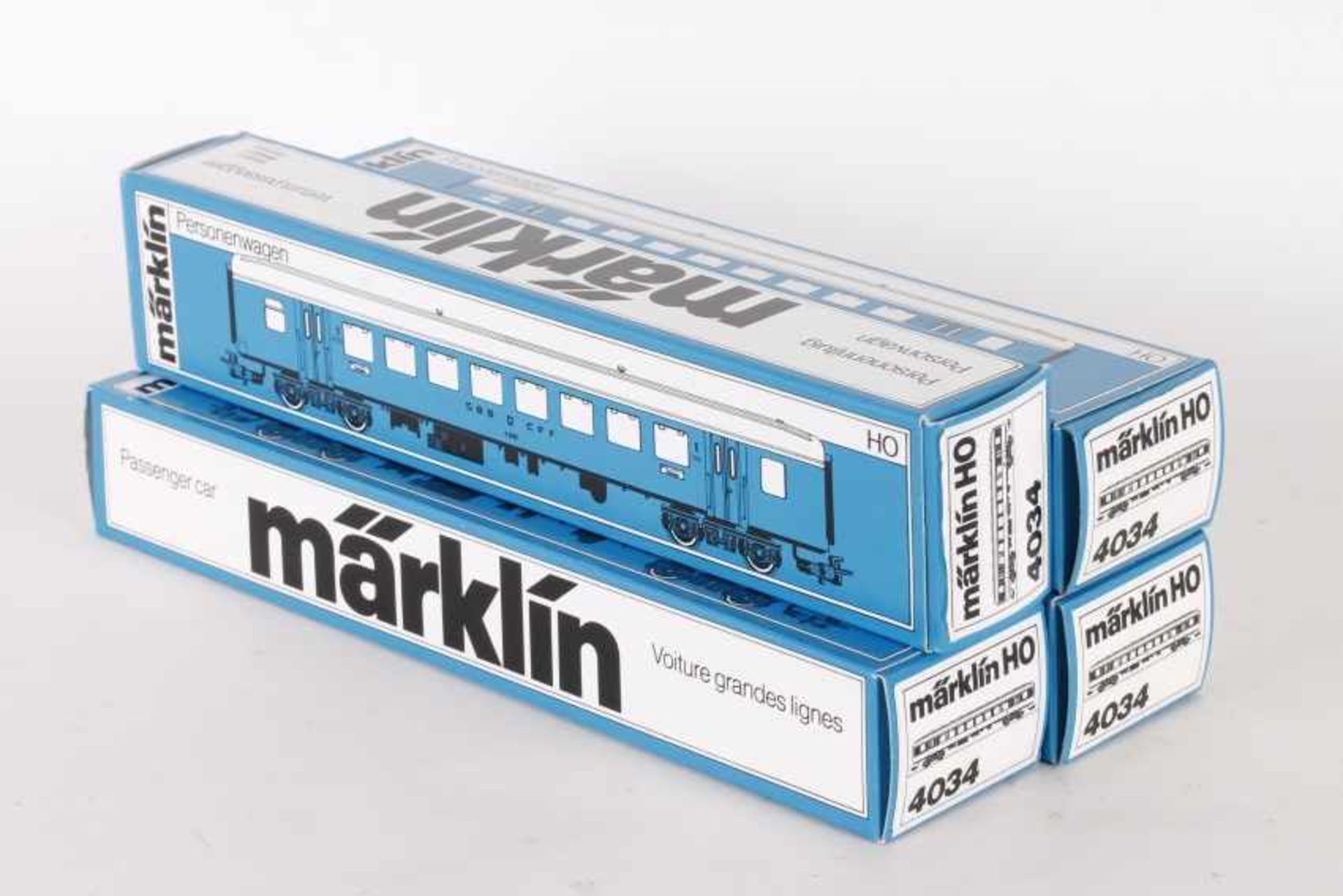 Märklin, 4 x 4034, vier Schnellzugwagen der ÖBBMärklin, 4 x 4034, vier Schnellzugwagen der ÖBB, alle