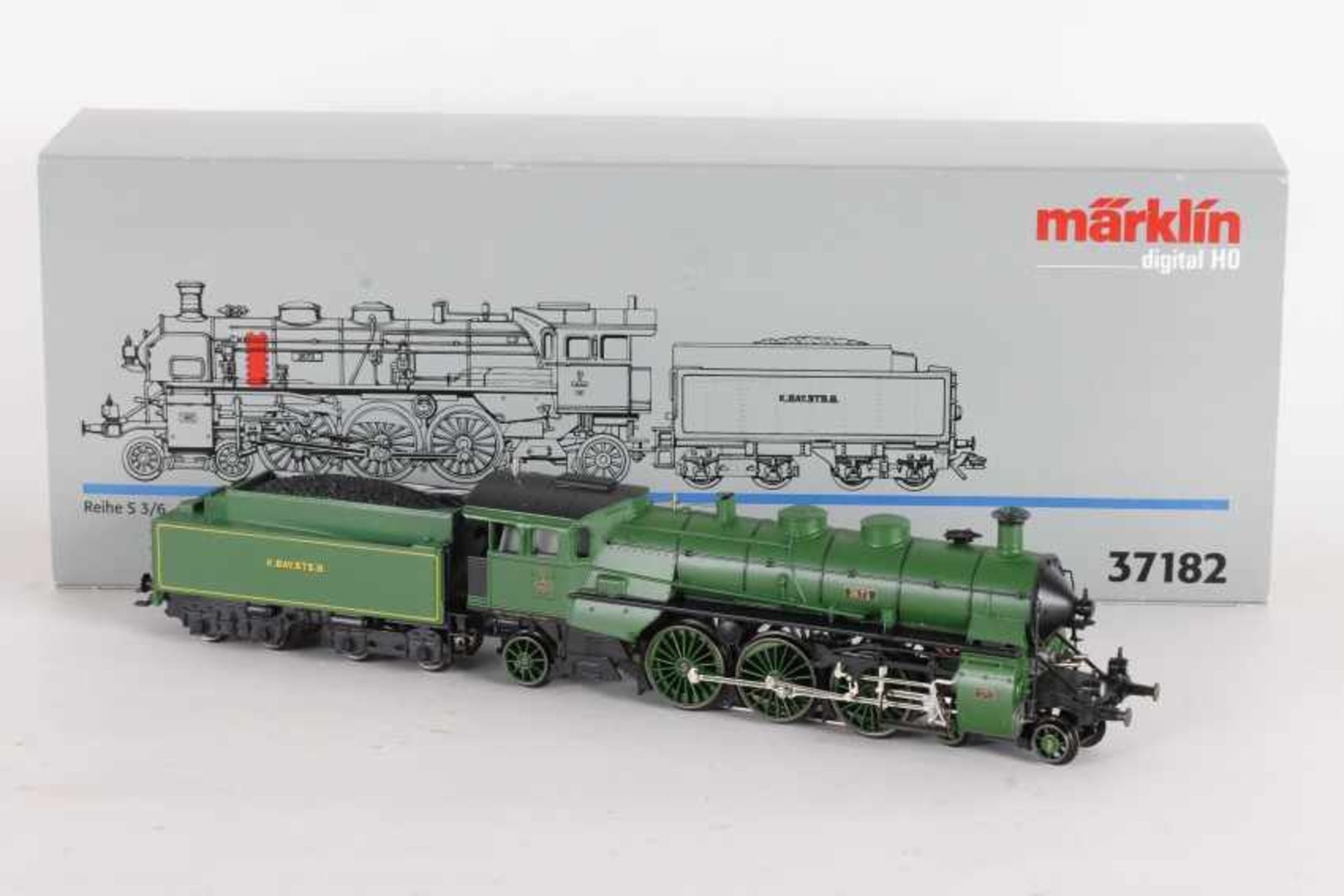 Märklin 37182, Dampflok S 3/6 "3673" der K. Bay. Sts. B.Märklin 37182, Dampflok S 3/6 "3673" der