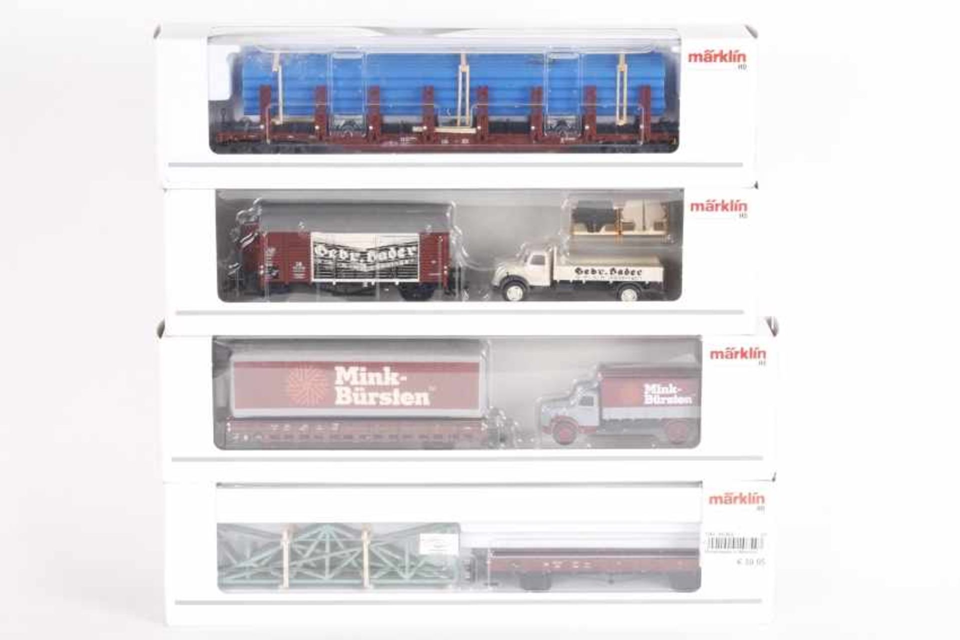 Märklin, vier GüterwagenMärklin, vier Güterwagen, 46362, 47718, 48111, 48112, sehr gut erhalten,