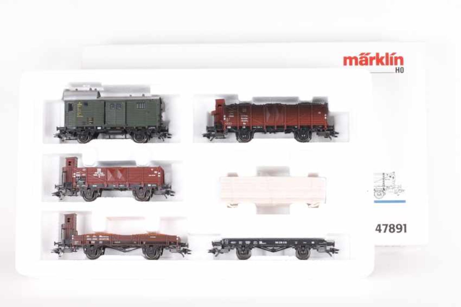 Märklin 47891, Wagen-Set "Güterwagen um 1950"Märklin 47891, Wagen-Set "Güterwagen um 1950", fünf