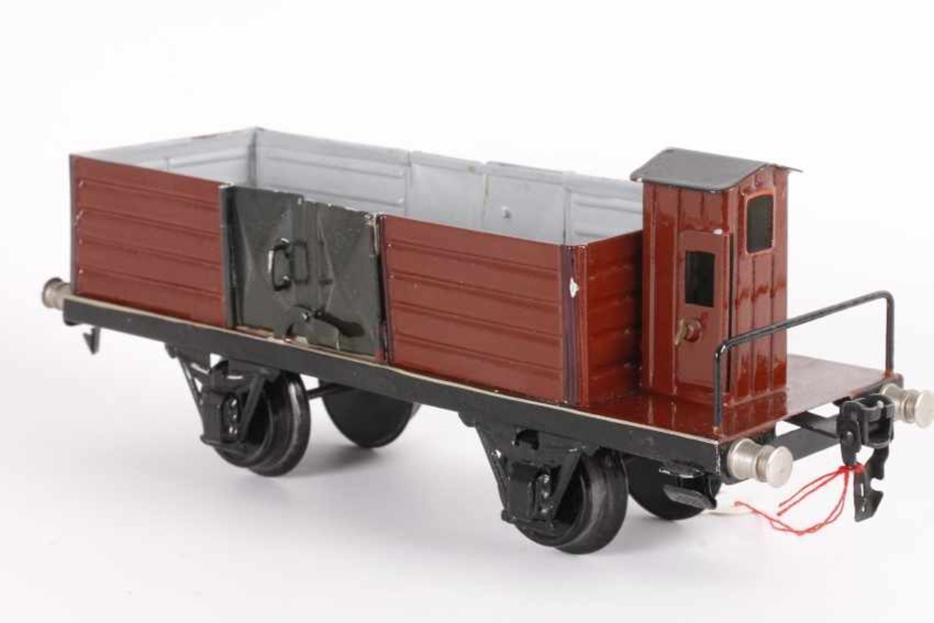 Märklin 1928, offener GüterwagenMärklin 1928, offener Güterwagen mit Bremserhaus, 24 cm lang,