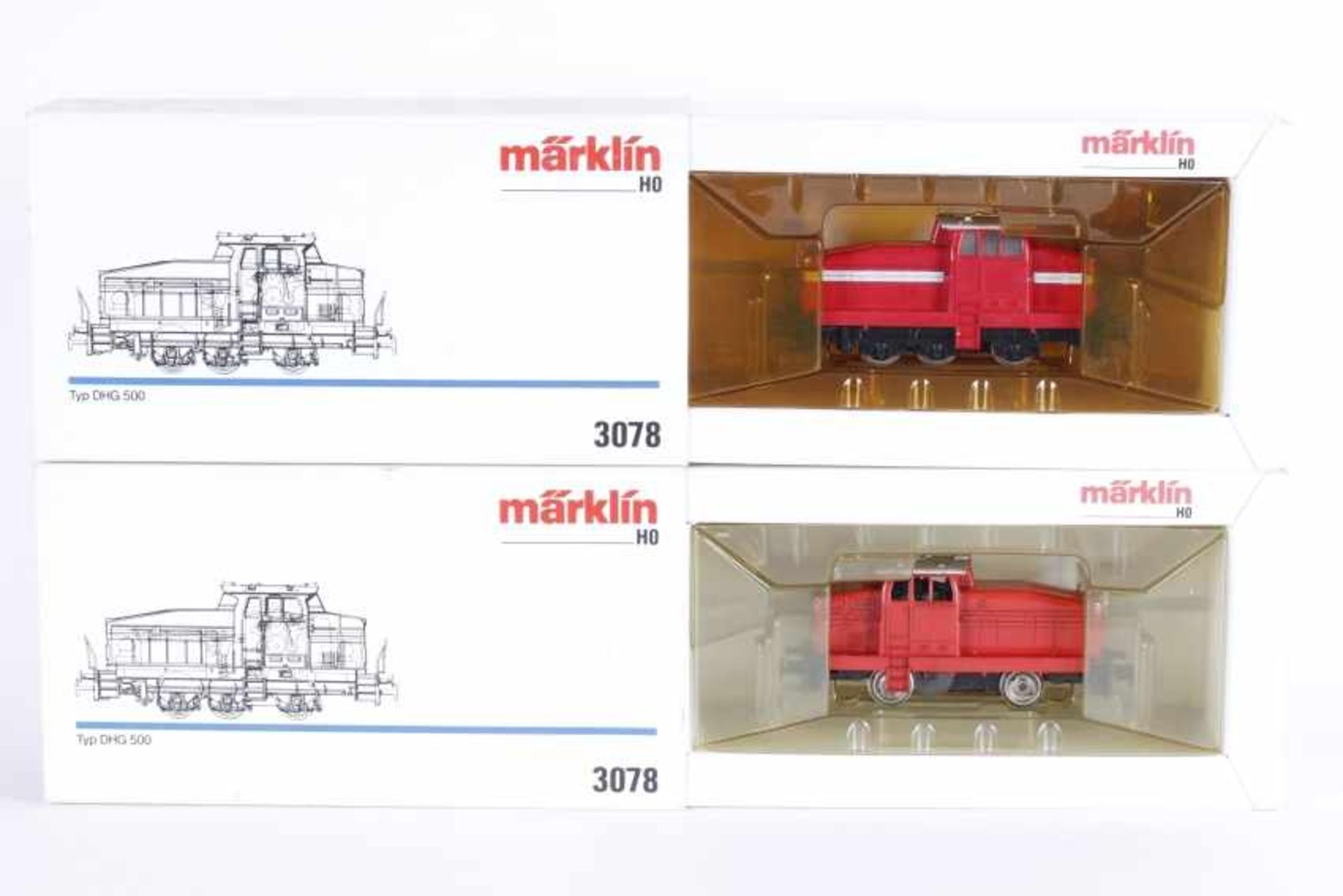 Zwei Dieselloks Typ DHG 500Zwei Dieselloks Typ DHG 500, analog, Primex 3079, zweiachsig,