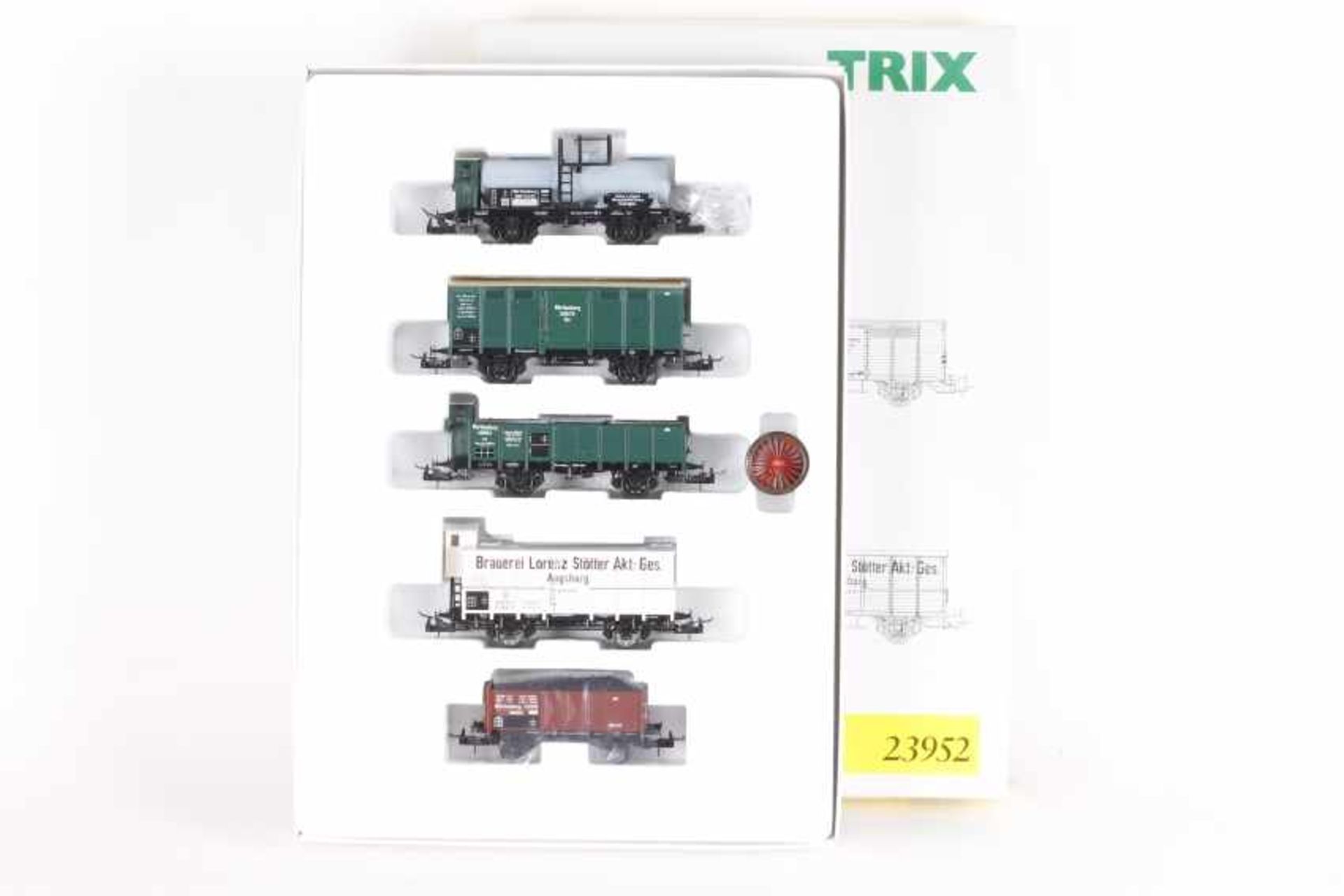 Trix 23952, Güterwagen-Set, fünf Länderbahnwagen "Geislinger Steige"Trix 23952, Güterwagen-Set, fünf