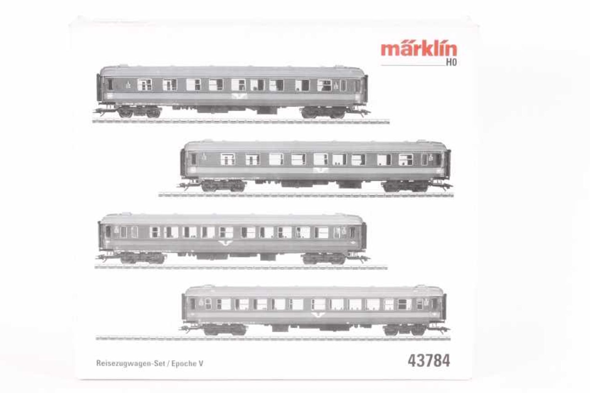 Märklin 43784, Reisezugwagen-Set der SJMärklin 43784, Reisezugwagen-Set der SJ, vier Wagen, sehr gut