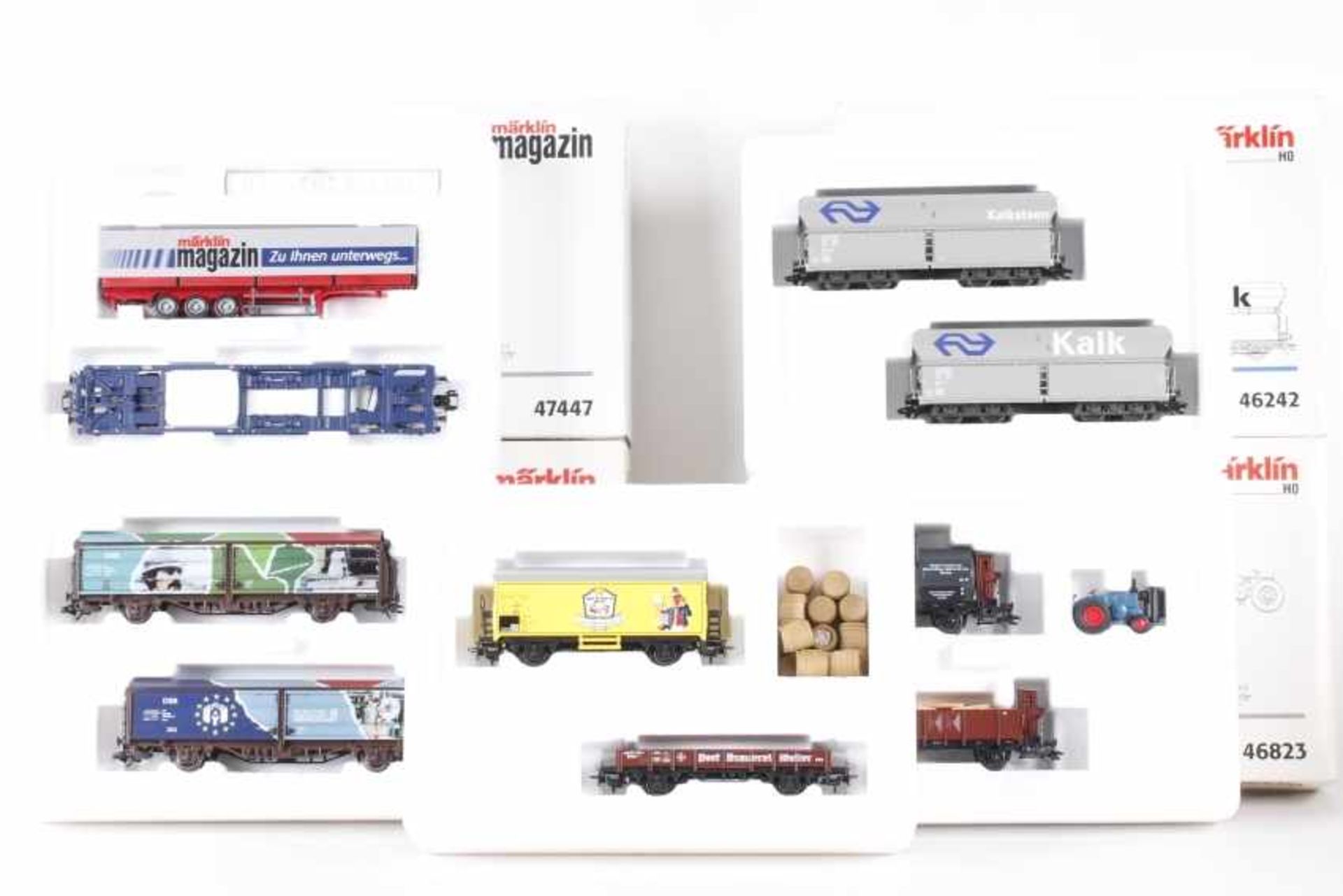 Märklin, neun Güterwagen in fünf SetsMärklin, neun Güterwagen in fünf Sets, 44562.002, 46242, 46823,