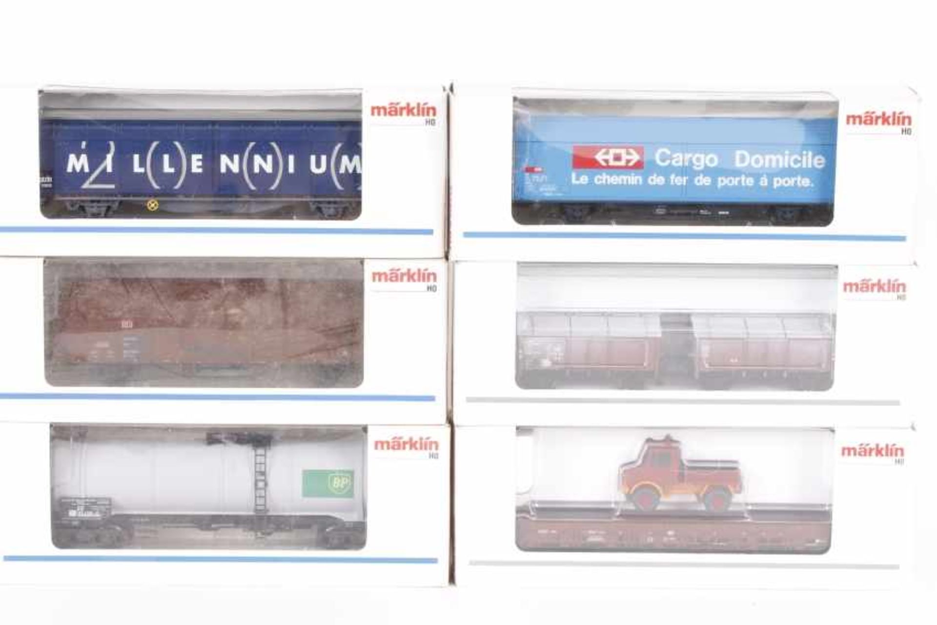 Märklin, sechs GüterwagenMärklin, sechs Güterwagen, 00753-12, 46036, 4735, 4758, 47361, 48011,