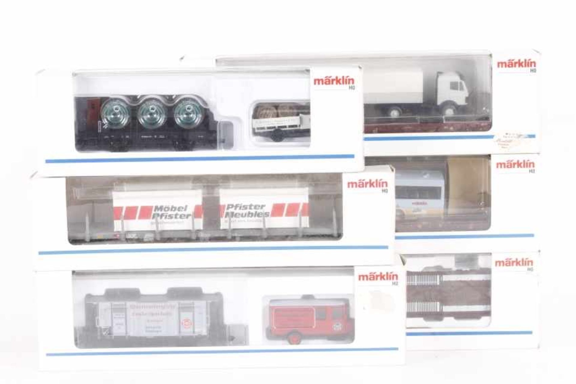 Märklin, sechs GüterwagenMärklin, sechs Güterwagen, Museum 1997, Museum 1999, 4668, 4742 "