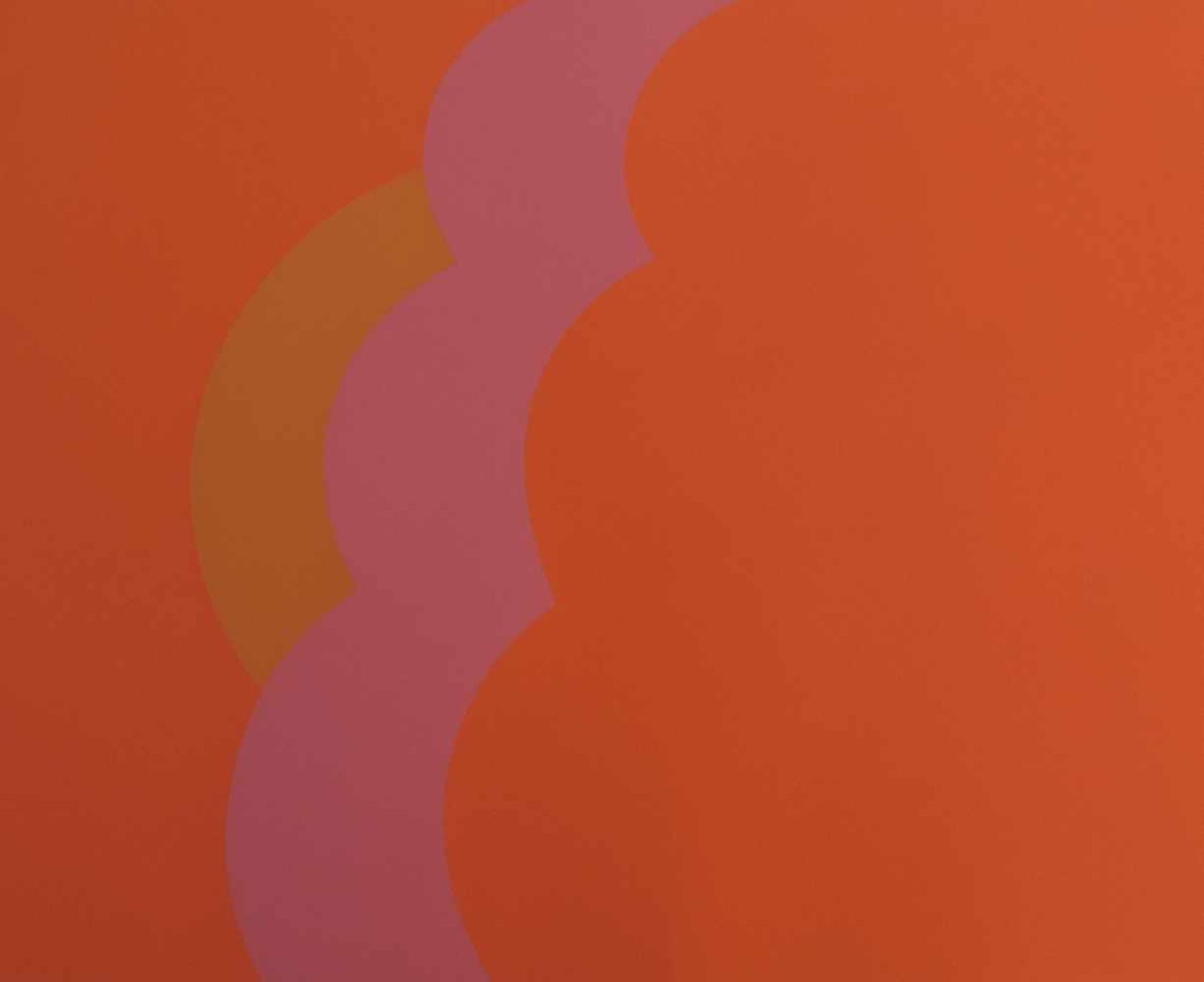 ANONYMUS/MA, Paar Farbserigrafien, geometrische Kompositionen in Blau u Orange, verso sign u num, 57 - Bild 2 aus 2