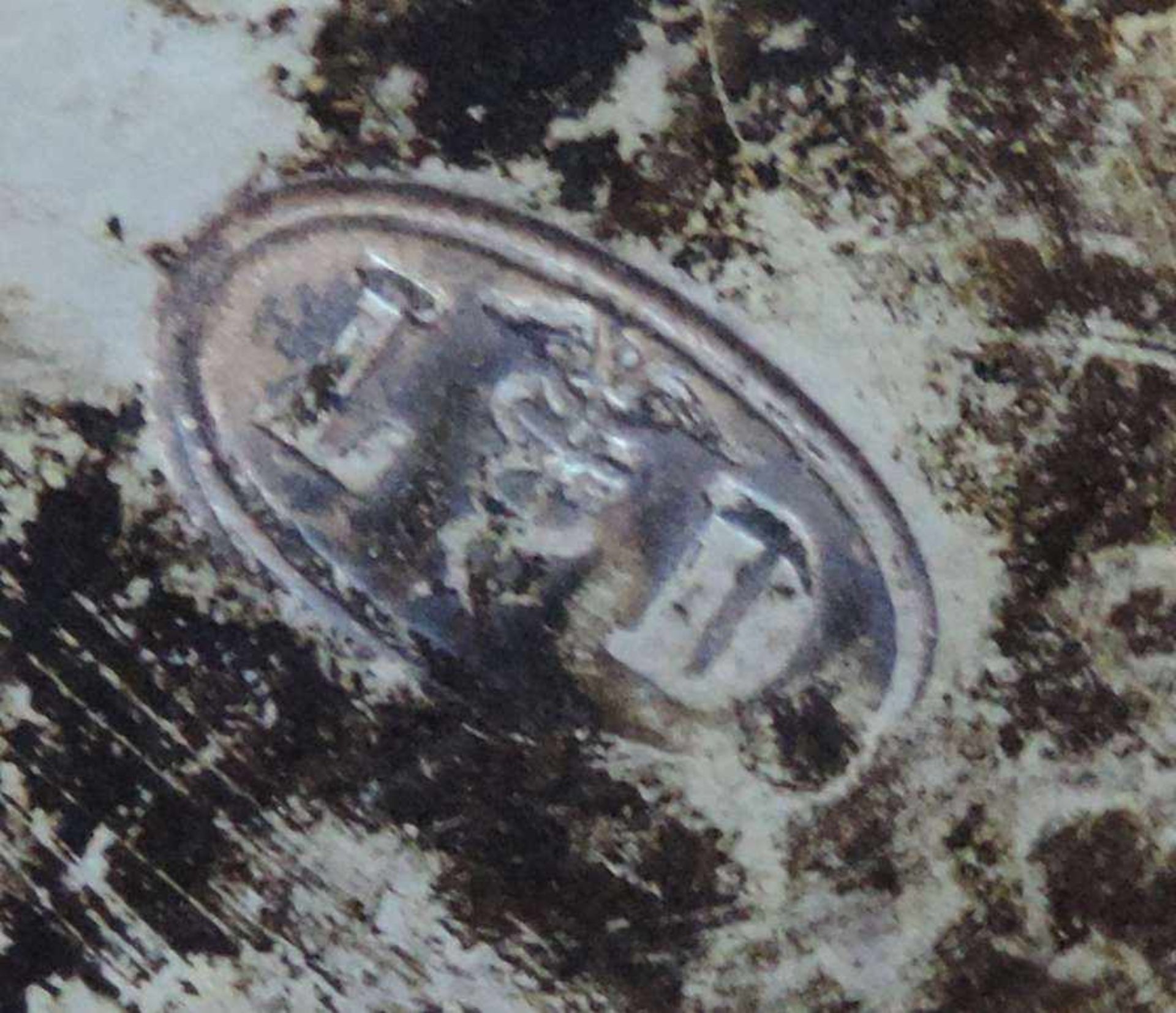 2-LITERMASS, Zinn, Frankreich, 19.Jh., Manuf L/Hermesstab D,(unentschl), Zylinderkorpus auf - Bild 3 aus 3