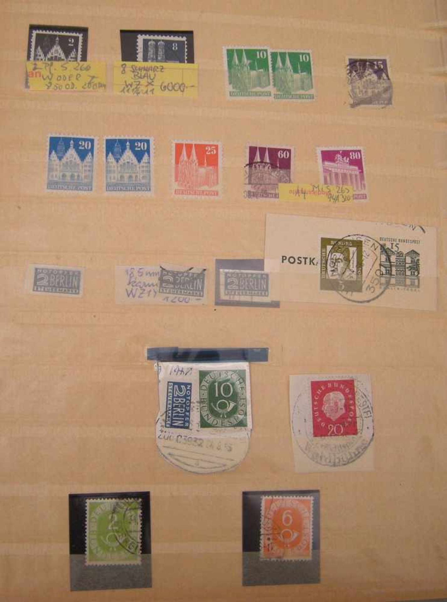 DEUTSCHLAND, Doublettenalbum, Anfang - Ende 20.Jh., Briefmarken, **, *, gestempelt, Belege, 32 S. - Bild 3 aus 4