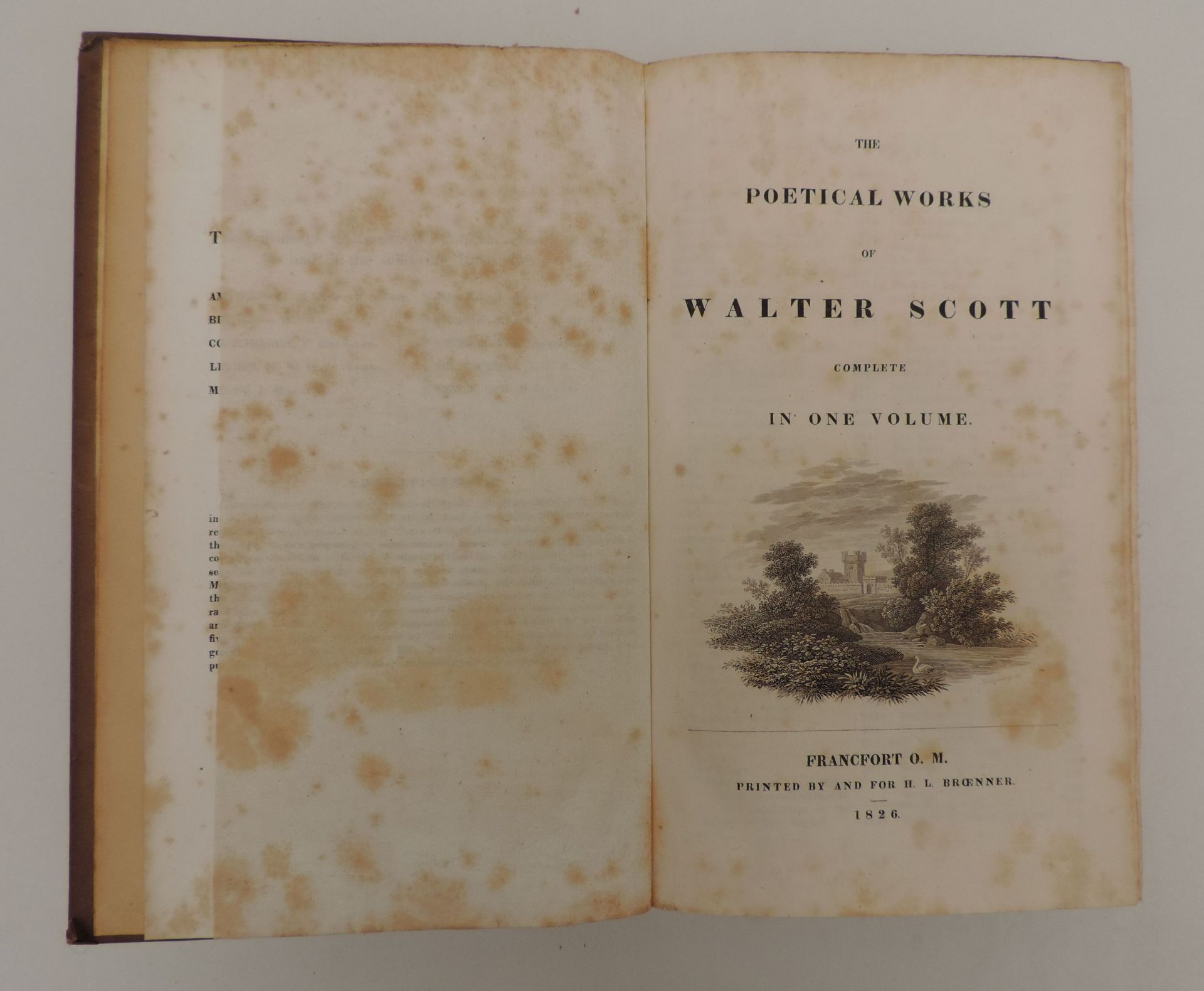 SCOTT, Walter, The poetical Works of Walter Scott Complete in One Volume, 482 S., H.L. Broenner