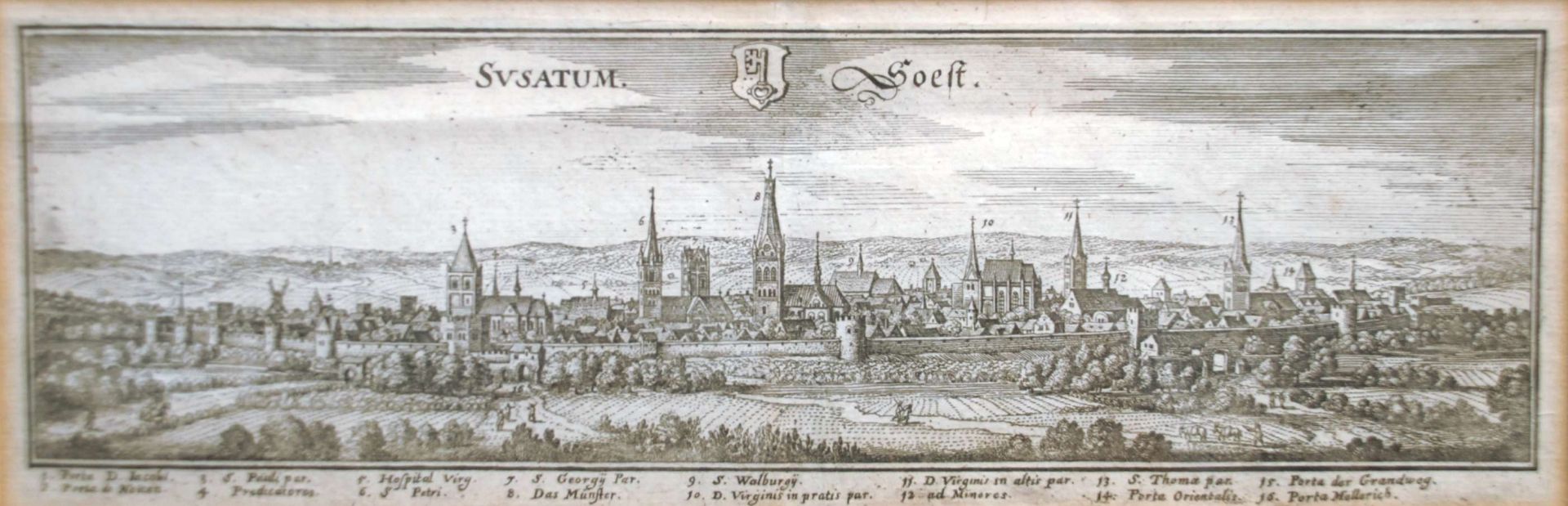 SOEST, Susatum, Vedute, Kupfer von Merian, Matthäus d. Ä., *22.9.1593 Basel, +19.6.1650