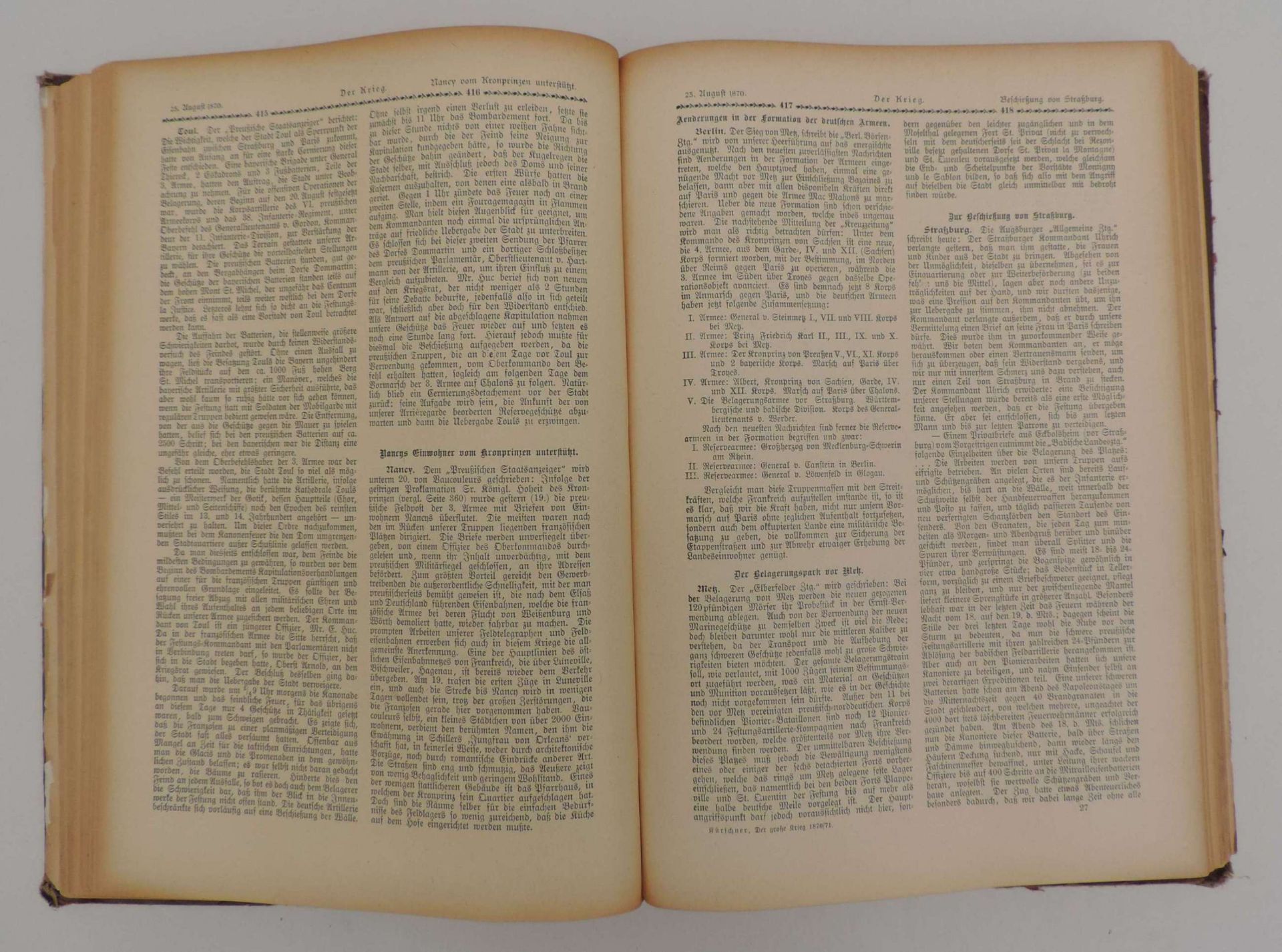 KÜRSCHNER, Joseph, Hrg, Der große Krieg 1870-71 in Zeitberichten nach Paul v Elpons, Berlin, - Image 3 of 4