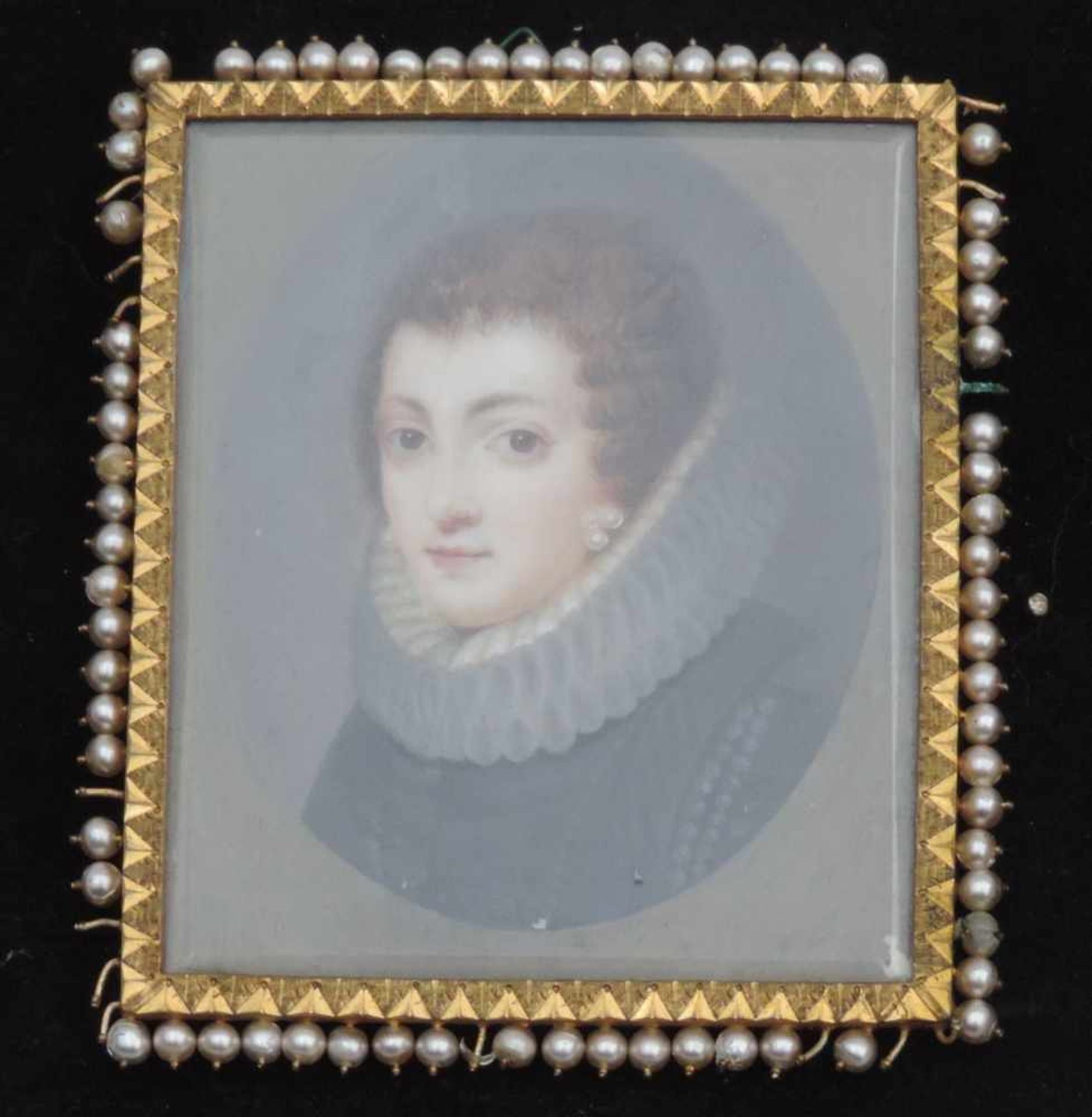 BONE, William, zugeschr, arb London 1815-1843, Mischtechnik/Elfenbein, hochovales Brustportrait Anne